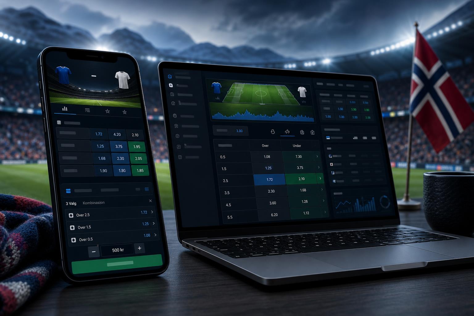 Over/Under-betting: Nybegynnerguiden til å spille på antall mål